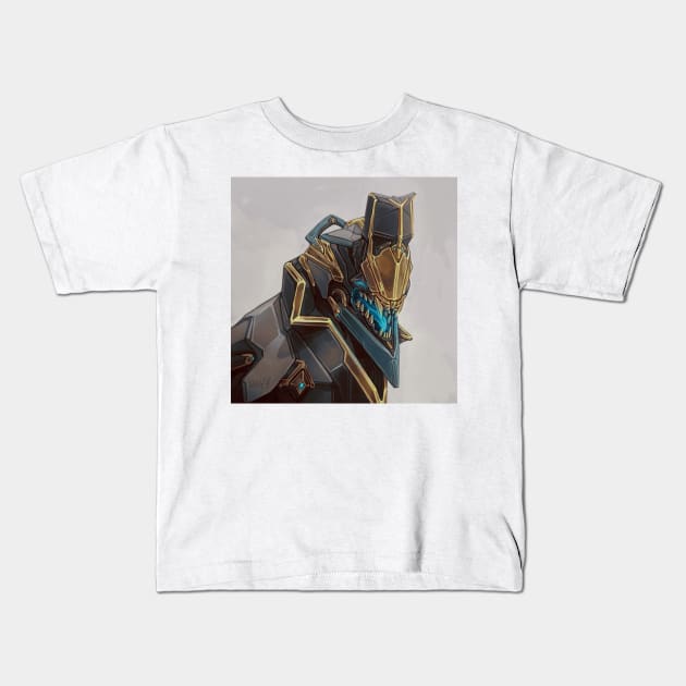 Toothy Vauban, Warframe Kids T-Shirt by Cleo Naturin